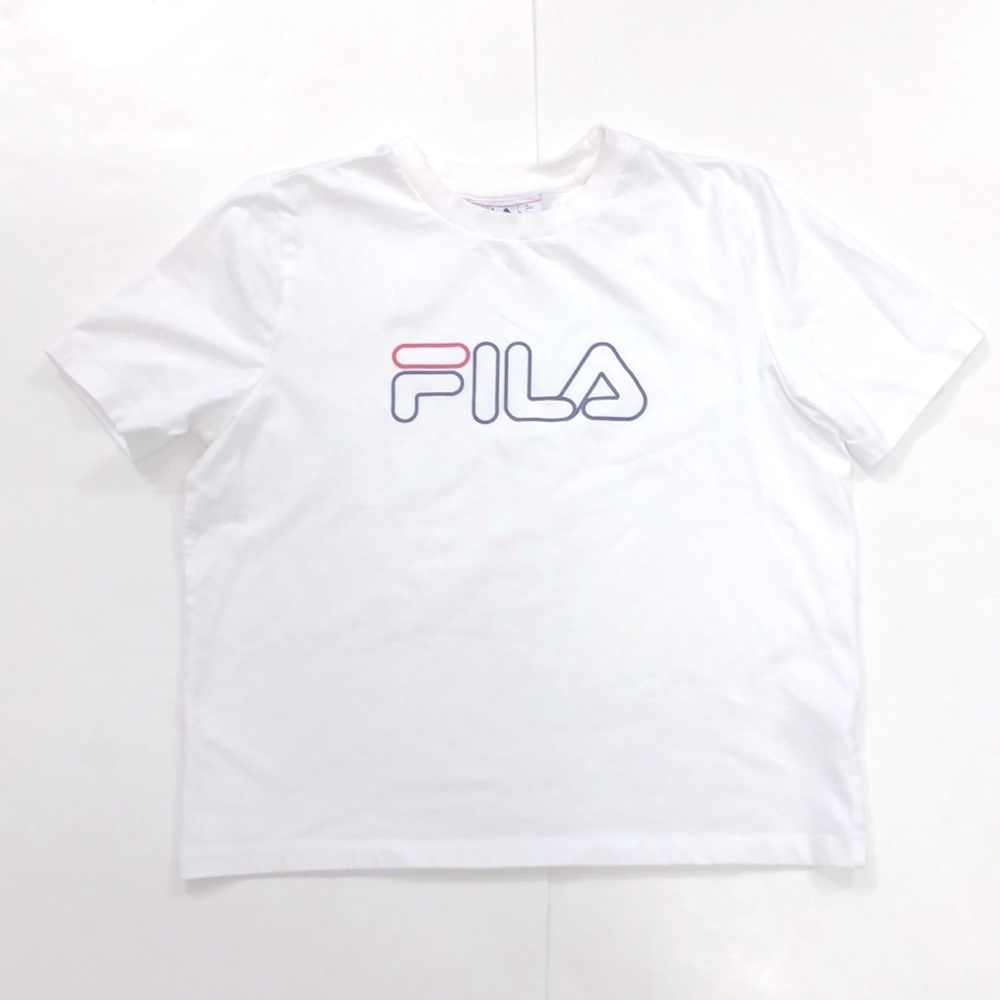 Fila S T-shirt White Logo Graphic Short Sleeve Like Brand New without Tags